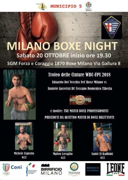 Locandina Milano Boxe Night